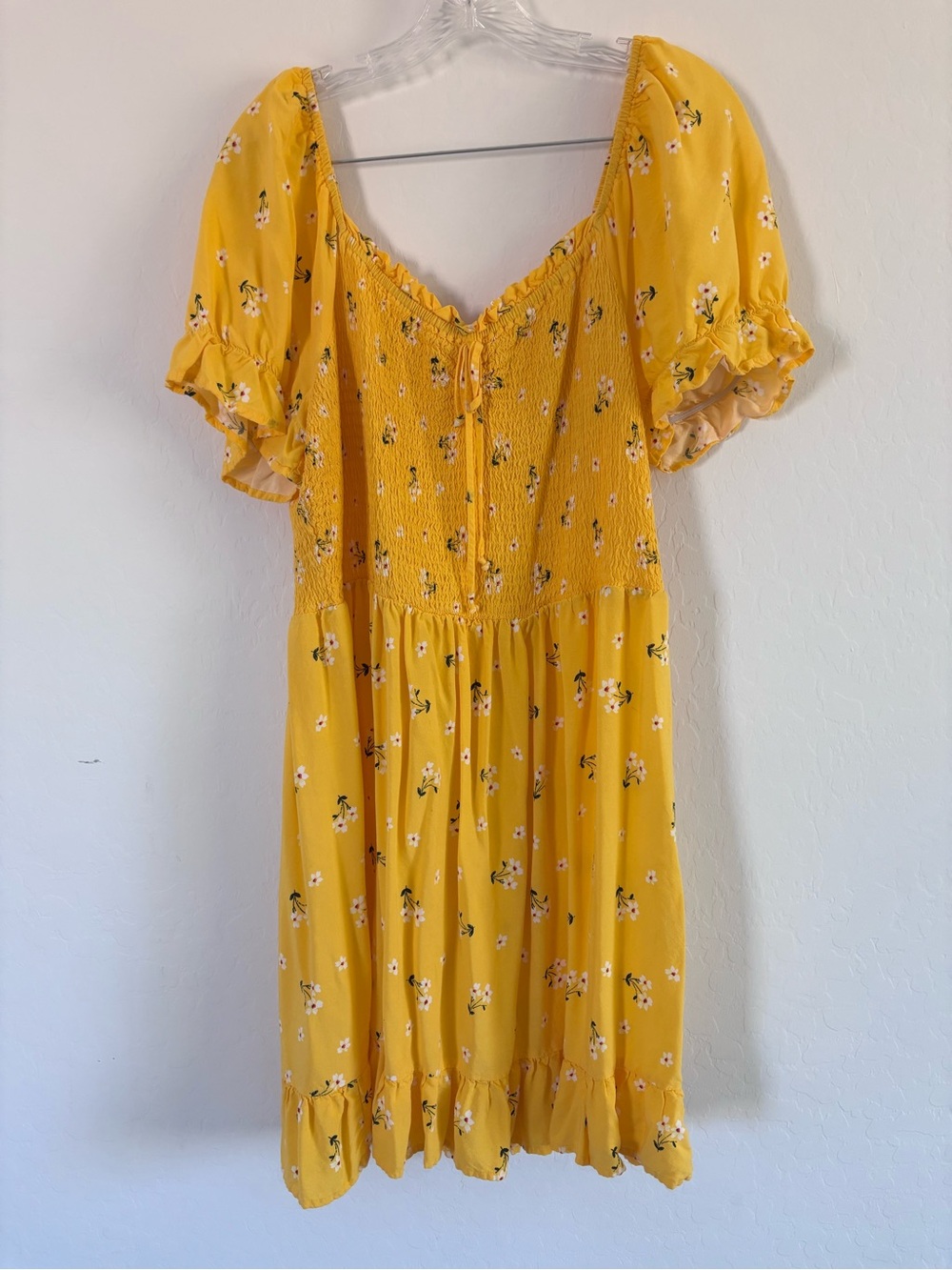 AUW Yellow Floral Mini Dress